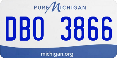 MI license plate DBO3866