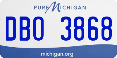 MI license plate DBO3868
