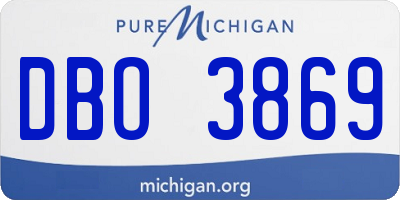 MI license plate DBO3869