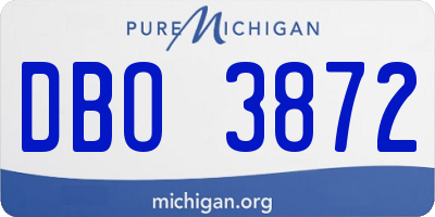 MI license plate DBO3872