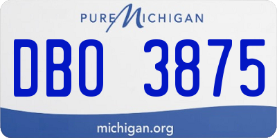 MI license plate DBO3875