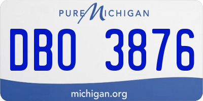 MI license plate DBO3876