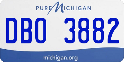 MI license plate DBO3882