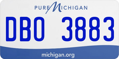MI license plate DBO3883