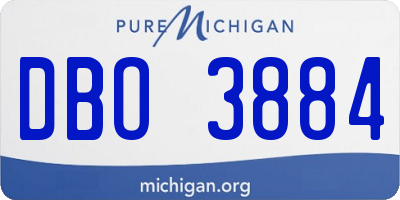 MI license plate DBO3884