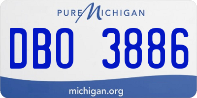 MI license plate DBO3886