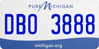 MI license plate DBO3888