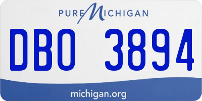 MI license plate DBO3894