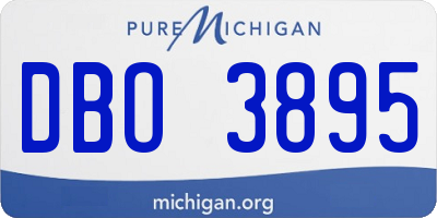 MI license plate DBO3895
