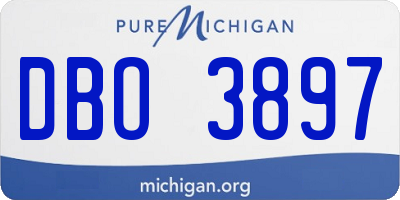 MI license plate DBO3897