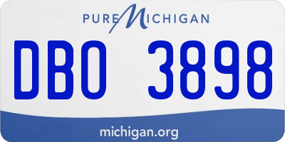 MI license plate DBO3898
