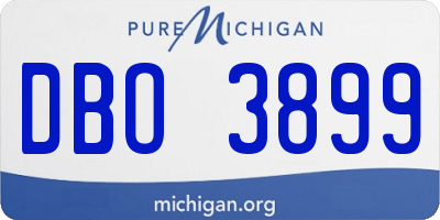 MI license plate DBO3899