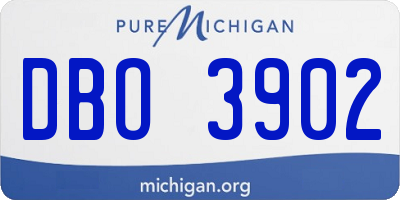 MI license plate DBO3902