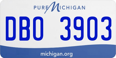 MI license plate DBO3903