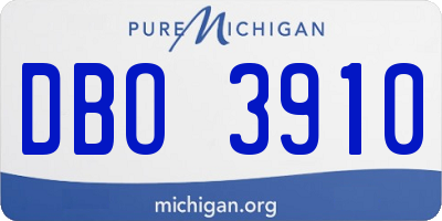 MI license plate DBO3910