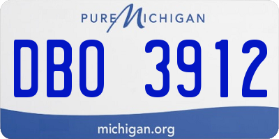 MI license plate DBO3912