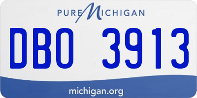 MI license plate DBO3913
