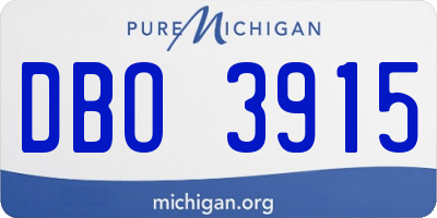 MI license plate DBO3915