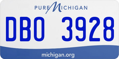 MI license plate DBO3928