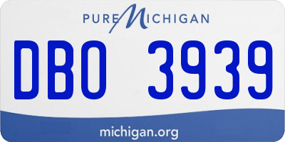 MI license plate DBO3939