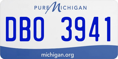 MI license plate DBO3941