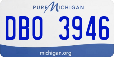 MI license plate DBO3946
