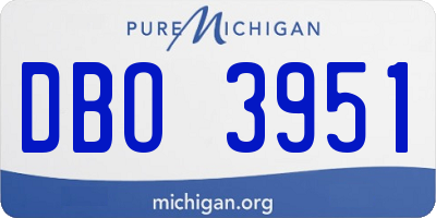MI license plate DBO3951