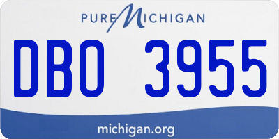 MI license plate DBO3955