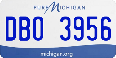 MI license plate DBO3956
