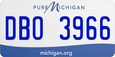 MI license plate DBO3966
