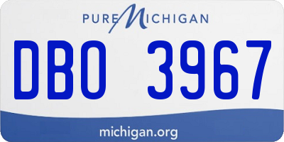 MI license plate DBO3967