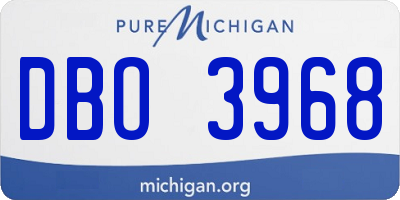 MI license plate DBO3968