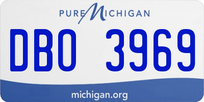 MI license plate DBO3969