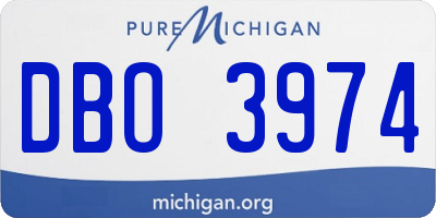 MI license plate DBO3974