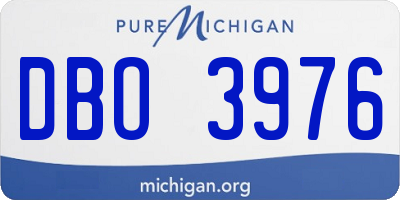 MI license plate DBO3976