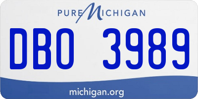 MI license plate DBO3989