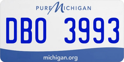 MI license plate DBO3993