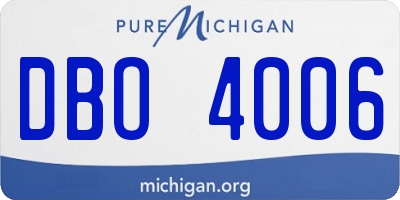 MI license plate DBO4006
