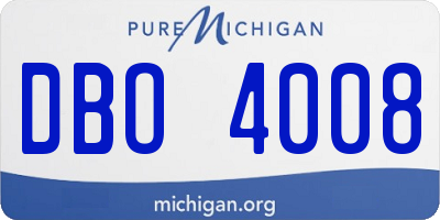 MI license plate DBO4008