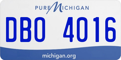 MI license plate DBO4016