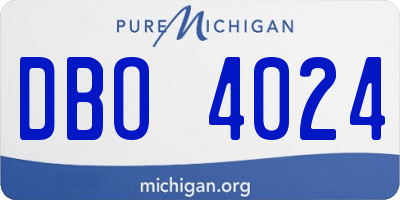 MI license plate DBO4024