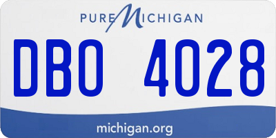 MI license plate DBO4028