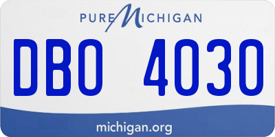 MI license plate DBO4030
