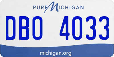 MI license plate DBO4033