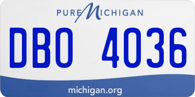 MI license plate DBO4036