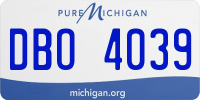 MI license plate DBO4039