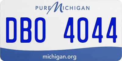 MI license plate DBO4044