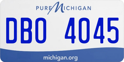 MI license plate DBO4045
