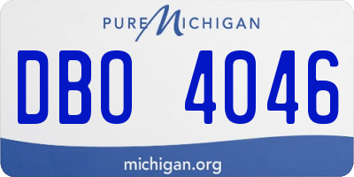 MI license plate DBO4046