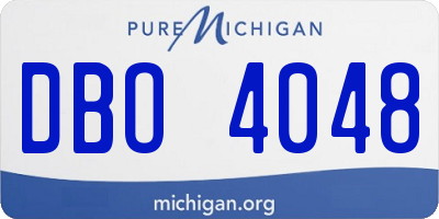 MI license plate DBO4048